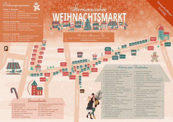 37 Händlerinnen und Händler und 15 Gastronominnen und Gastronome bringen weihnachtliche Stimmung in die Altstadt.